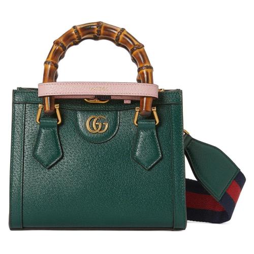  GUCCI古馳 22年秋冬 女士 Gucci Diana竹節(jié)迷你托特包 702732 U3ZDT 3670