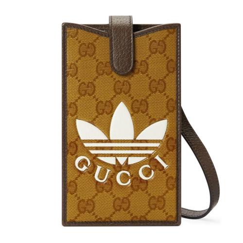  GUCCI古馳 22年秋冬 女士 adidas x Gucci聯(lián)名系列手機(jī)套 702203 UVSAT 7267