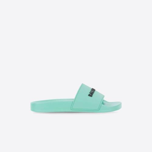  BALENCIAGA巴黎世家 22年秋冬 男士 拖鞋 Men's Pool Slide Sandal  in Green 565826W1S803410 預(yù)定商品1-3周發(fā)貨