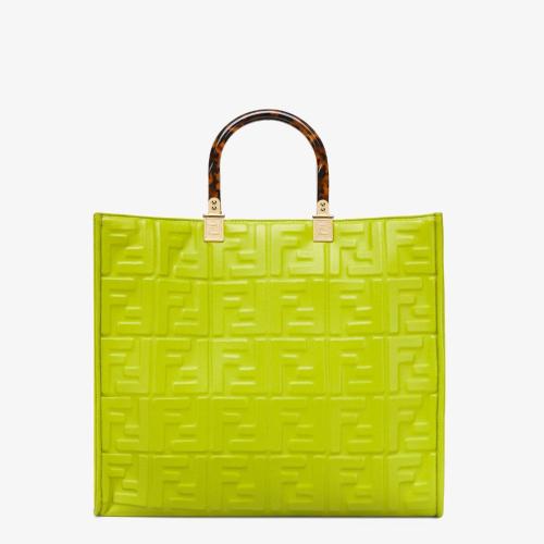  FENDI芬迪 22年秋冬 女士 手提包 嫩芽綠皮革手提袋 8BH386AMCVF1JCP