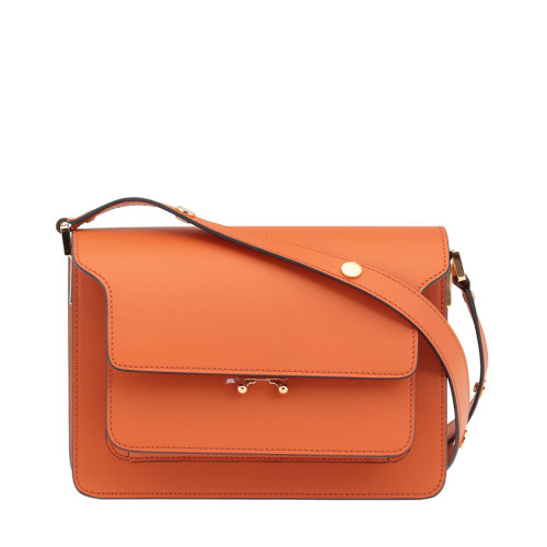 MARNI/瑪尼 Trunk 女士小牛皮單肩風琴包（多色可選）