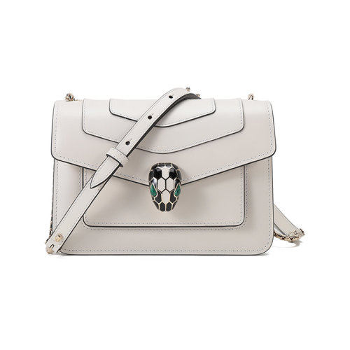 BVLGARI/寶格麗  女士小號(hào)SERPENTI FOREVER系列牛皮蛇頭扣單肩斜挎包 290286