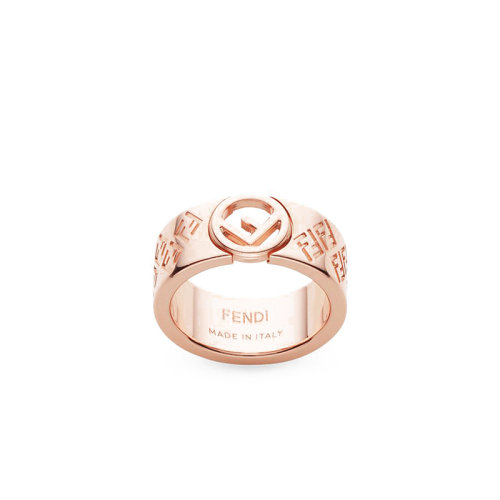 FENDI/芬迪  F IS FENDI系列 女士玫瑰金金屬fendi圖標雕花FF圖案 8AG796A6FFF0CJ4