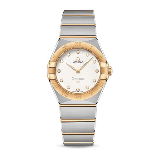 OMEGA/歐米茄 星座系列 精鋼 18K金 鉆石刻度 石英機(jī)芯 女士腕表  131.20.28.60.52.002