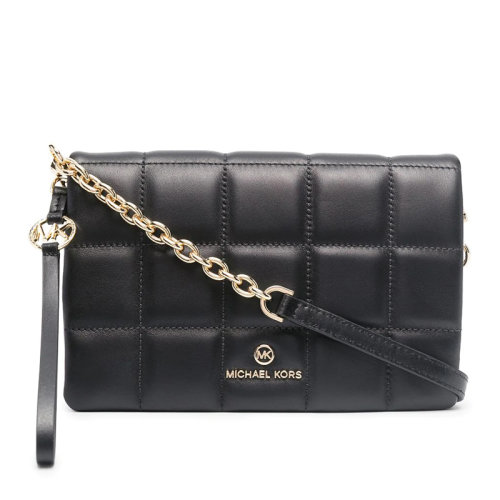 Michael Kors/邁克·科爾斯 女士純色皮革方格紋金屬字母徽標翻蓋單肩包斜挎包女包 32H0GT9C5L 多色可選