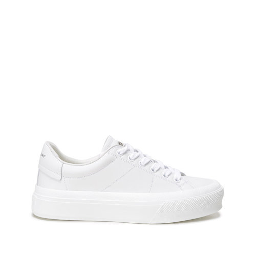 Givenchy/紀(jì)梵希 女士牛皮革系帶休閑運(yùn)動(dòng)鞋板鞋小白鞋 BE0027E1B1