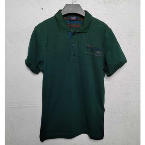Paul&shark/鯊魚 深綠色男士短POLO