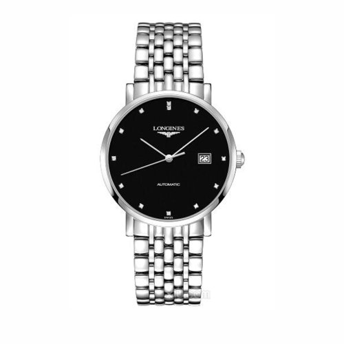LONGINES/浪琴 博雅系列 精鋼 鉆石刻度 日期顯示 自動(dòng)機(jī)械 男士腕表 L4.810.4.57.6