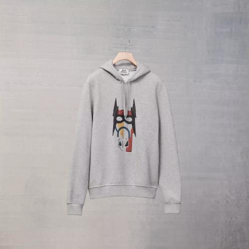  HERMES愛馬仕 22年秋冬 男士 衛(wèi)衣 Sweat a capuche patch cuir H267690HA1OLA