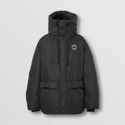  BURBERRY 22年秋冬 男士 徽標(biāo)圖案連帽風(fēng)雪大衣 80581291