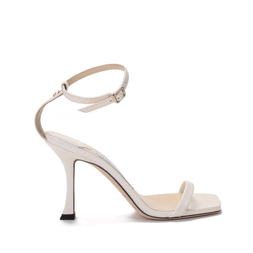 Jimmy Choo/周仰杰 女士皮革一字帶高跟涼鞋 MARIN 90 NAP