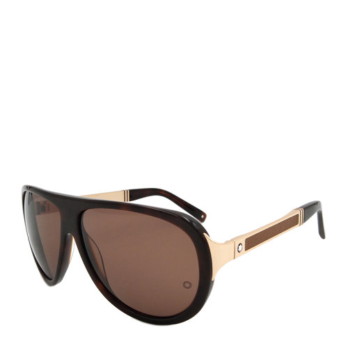 MontBlanc/萬(wàn)寶龍 飛行員 蛤蟆鏡 板材 男士 太陽(yáng)鏡 玳瑁色鏡框 茶色鏡片 墨鏡 眼鏡 MB464S 62mm MontBlanc 萬(wàn)寶龍