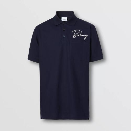  BURBERRY 22年秋冬 男士 刺繡徽標(biāo)珠地網(wǎng)眼布棉質(zhì)寬松 Polo 衫 80576281