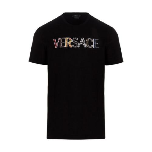  VERSACE/范思哲 男士黑色棉質短袖T恤 1002463-1A01811 1B000 PLFSX