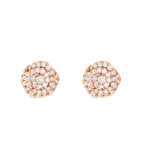 DIOR/迪奧 22春夏新款ROSE COUTURE系列 小號(hào)18k金玫瑰金鑲嵌鉆石耳環(huán)JRCO95008_0000