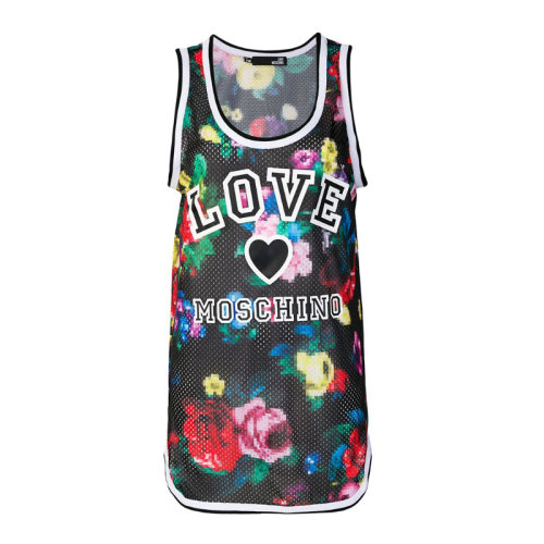 LOVE MOSCHINO/LOVE MOSCHINO  女裝品牌字母愛心黑色女士圓領無袖背心 W4G2701M38460010