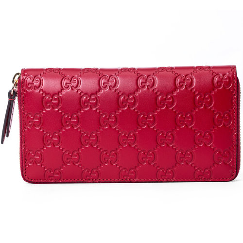 GUCCI/古馳 古琦女包 女士 紅色皮革時(shí)尚卡包錢(qián)包 410102 CWC1G 6433