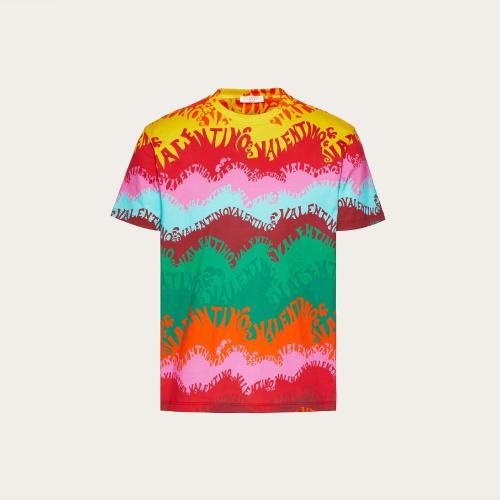 VALENTINO華倫天奴 22年秋冬 男士 短袖T恤 T-SHIRT EN COTON A_VEC IMPRIMé VALENTINO WA_VE