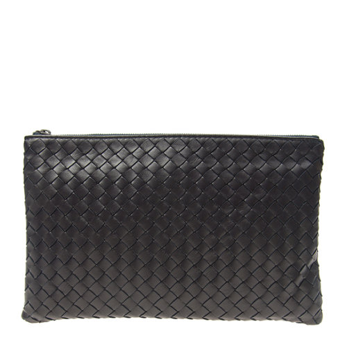 Bottega Veneta 寶緹嘉   女士深啡色羊皮經(jīng)典編織手拿包