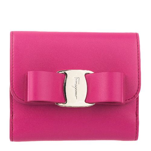 Salvatore Ferragamo/菲拉格慕 女士桃紅色錢包 22-D268-704035（99新未使用）