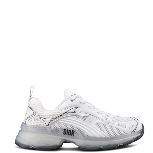 DIOR/迪奧 22年秋冬新款 VIBE系列 女士白色科技面料拼網(wǎng)眼織物飾透明效果橡膠鑲片運(yùn)動(dòng)鞋KCK337PRU_S10W