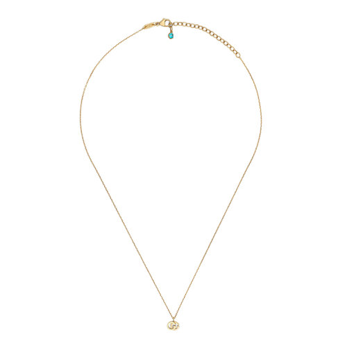 GUCCI/古馳  double G系列 18k金黃金雙G吊墜龍蝦扣項鏈481638J85508076