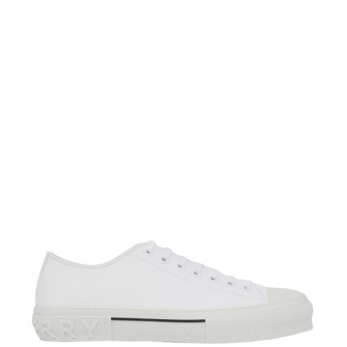 BURBERRY/博柏利 22年春夏新款 男士白色棉質(zhì)白底運(yùn)動(dòng)鞋帆布鞋80523401