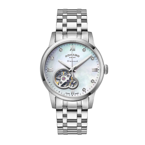 ROMAGO/雷米格 半鏤空系列 貝殼面女士自動機械腕表 RM073