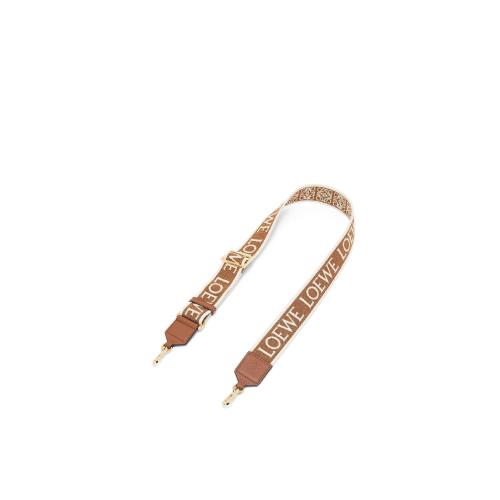  LOEWE羅意威 22年秋冬 女士 肩帶 Anagram strap in jacquard and calfskin C073T87X01-2713
