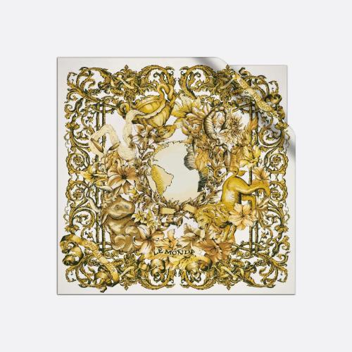  DIOR迪奧 22年秋冬 女士 絲巾 Dior 印花方巾 21TAR090I610_CO90 預(yù)定商品1-3周發(fā)貨