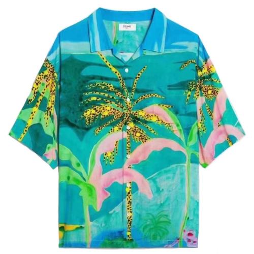 CELINE/賽琳 網(wǎng)紅男士短袖襯衫2C5174/24M14ML【主推】