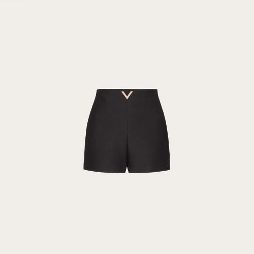  VALENTINO華倫天奴 22年秋冬 女士 短褲 SHORT EN CREPE COUTURE VGOLD XB3RF1V51CF0NO