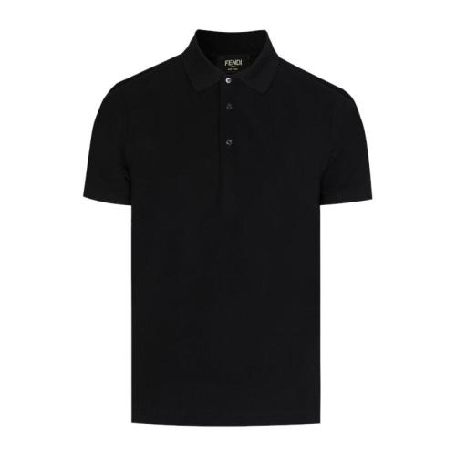 FENDI/芬迪 男士黑色棉質(zhì)短袖POLO衫 FY0985-AH16-F0QA1