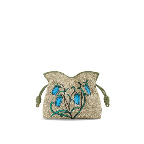  LOEWE羅意威 22年秋冬 女士 手提包 Herbarium Flamenco clutch in Anagram jacquard and calf