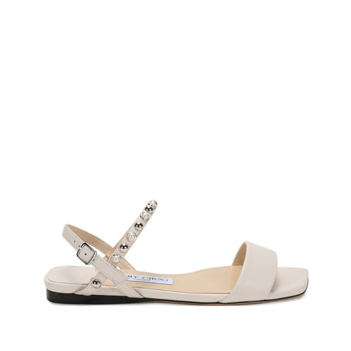 Jimmy Choo/周仰杰 女士AADRA系列皮革平底涼鞋 AADRA FLAT NXD