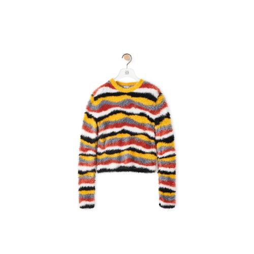  LOEWE羅意威 22年秋冬 男士 針織衫 Multicolour stripe sweater H526Y14KBS-3002