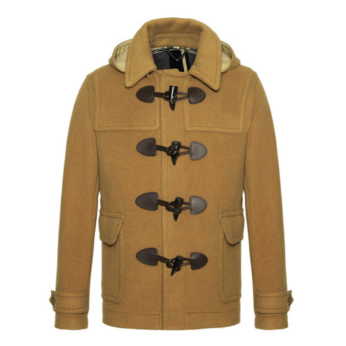 BURBERRY/博柏利 巴寶莉 男裝 男士時尚卡其色連帽大衣 80086471