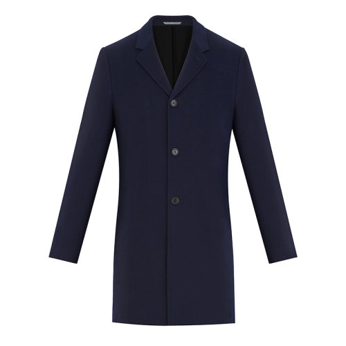DIOR/迪奧  男士深藍(lán)色單排扣羊絨大衣 433C344A3225_C530