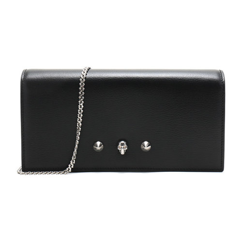 AlexanderMcQueen/亞歷山大麥昆 女士牛皮革單肩斜挎包鏈條包手拿包 610216 1SM1I