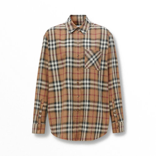 BURBERRY/博柏利  女士時(shí)尚格紋純混色棉斜紋布襯衫 80373051