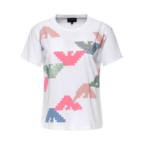  Emporio Armani/安普里奧阿瑪尼 女士白色棉質(zhì)短袖T恤 6G2T7G J53Z 0100 PLFSX