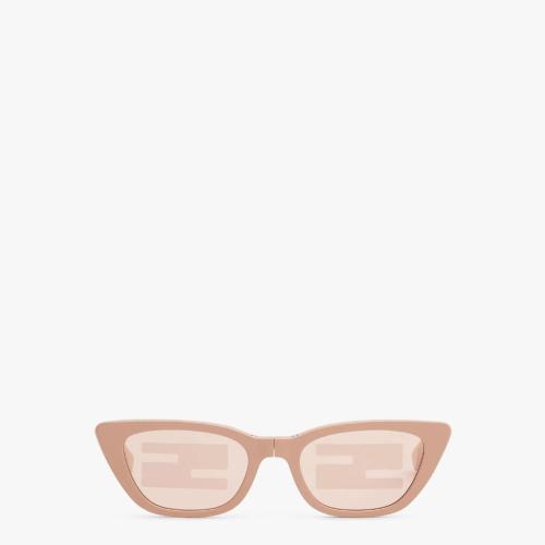  FENDI芬迪 22年秋冬 女士 太陽(yáng)眼鏡 可折疊粉紅色時(shí)裝秀太陽(yáng)鏡 FOL052V1WF1KC7