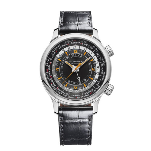  Chopard/蕭邦  L.U.C系列自動機械男士精鋼黑色鱷魚皮腕表42毫米 168574-3001