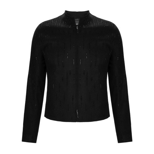 Emporio Armani 女士 黑色 水滴刺繡外套  9NG38R-98901-999