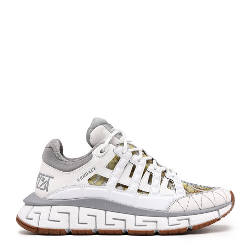 VERSACE/范思哲 字母徽標(biāo)織物牛皮革拼接Trigreca男士休閑運(yùn)動(dòng)鞋DSU8094D16TCGD