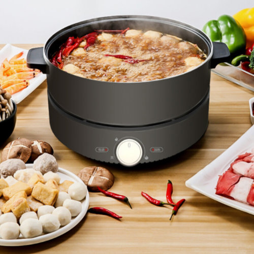 Midea/美的多用途鍋家用4L大容量電火鍋多功能分體式可煎烤炒鍋無(wú)極火力電熱鍋DH2601