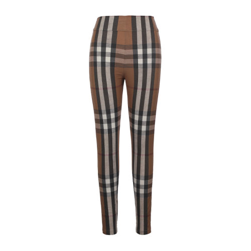 BURBERRY/博柏利女士22春夏新品格紋彈力修身9分打底褲休閑褲8043385