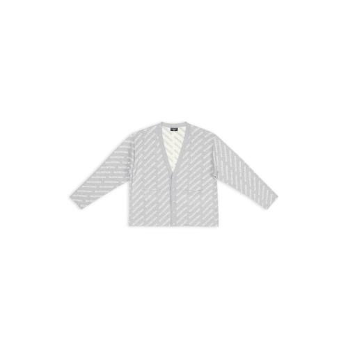  BALENCIAGA巴黎世家 22年秋冬 男士 長(zhǎng)袖T恤 mini allover logo cardigan 699822T32331461
