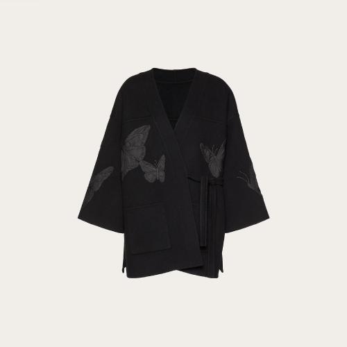  VALENTINO華倫天奴 22年秋冬 女士 針織衫 KIMONO BRODé EN DRAP COMPACT XB3CJ2I56JA0NO