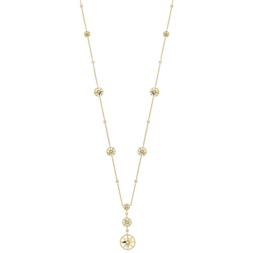 DIOR/迪奧  ROSE DES VENTS系列 黃金鉆石珍珠母貝八角星羅盤長項鏈RDV94026_0000